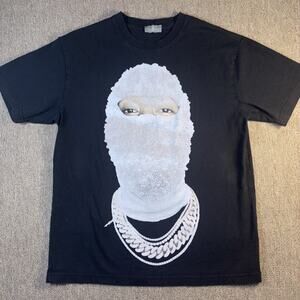ih nom uh nit Men’s Kanye Inspired T-shirt Medium Black Short Sleeve Ye Yeezy